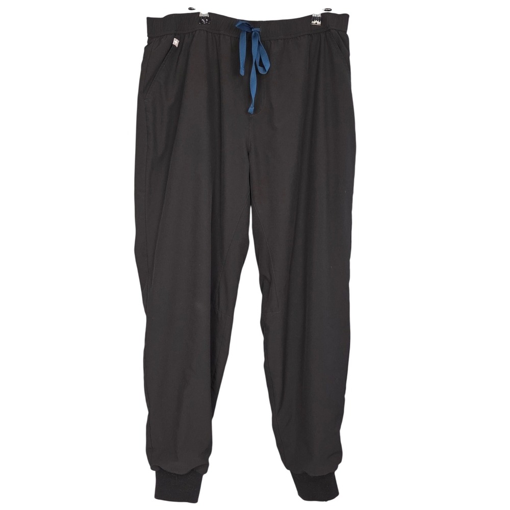 FIGS Technical Collection Jogger Scrub Pants Women Large Black Stretch Medical